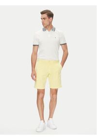TOMMY HILFIGER - Tommy Hilfiger Polo MW0MW33140 Biały Regular Fit. Typ kołnierza: polo. Kolor: biały. Materiał: bawełna #5
