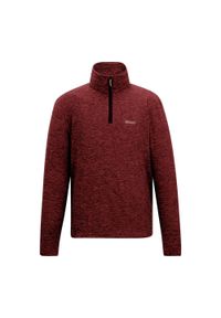 Regatta - Bluza Polarowa Męska Melanżowy Suwak Do Połowy Thompson. Kolor: czerwony. Materiał: polar. Wzór: melanż. Styl: sportowy. Sport: turystyka piesza #1