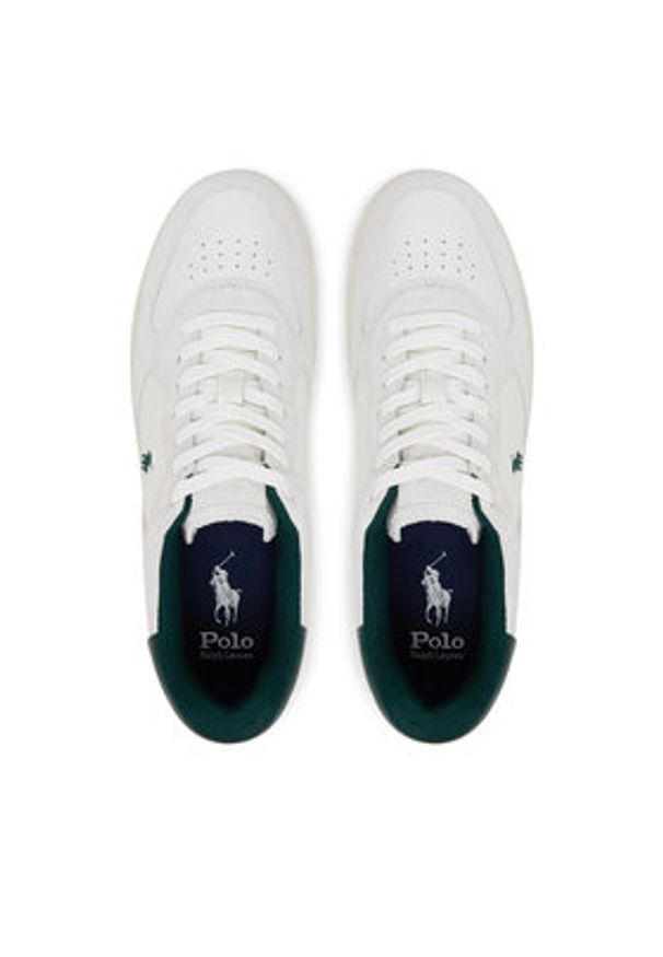 Polo Ralph Lauren Sneakersy 809971482002 Biały. Kolor: biały. Materiał: skóra, zamsz