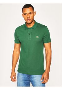 Lacoste Polo PH4012 Zielony Slim Fit. Typ kołnierza: polo. Kolor: zielony. Materiał: bawełna