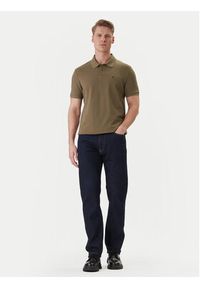 Calvin Klein Jeans Polo LV040EM269 Khaki Regular Fit. Typ kołnierza: polo. Kolor: brązowy. Materiał: bawełna #3