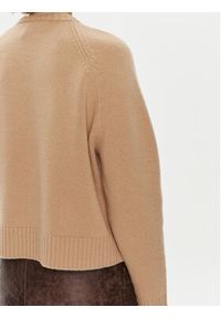 Weekend Max Mara Sweter 2425366162 Beżowy Regular Fit. Kolor: beżowy. Materiał: wełna