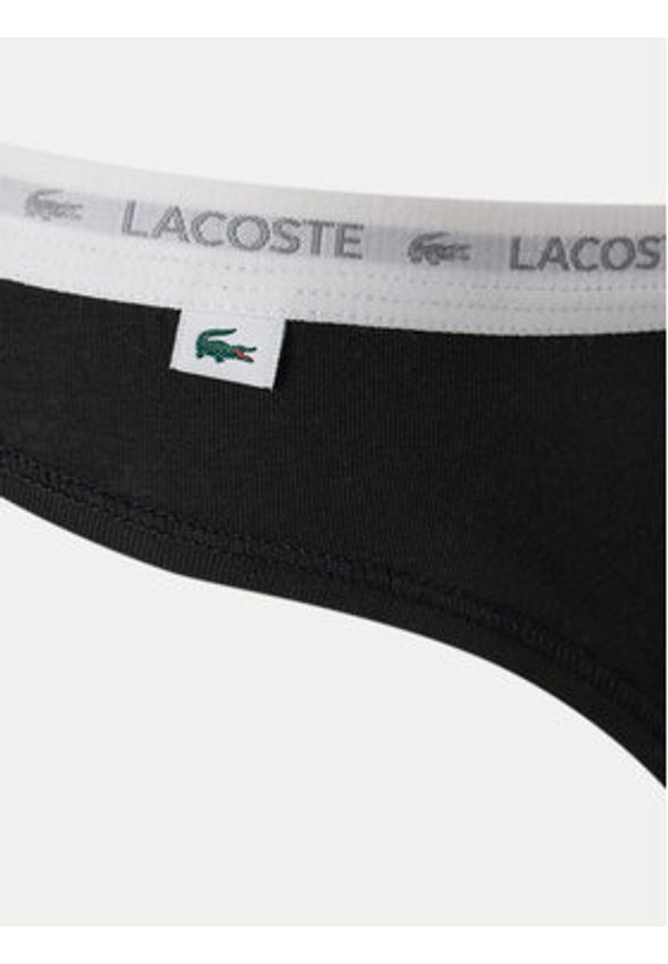 Lacoste Komplet stringów 8F1341 Czarny. Kolor: czarny. Materiał: bawełna