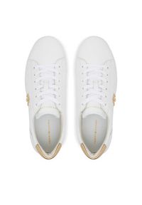 TOMMY HILFIGER - Tommy Hilfiger Sneakersy Platform Court Sneaker Metallics FW0FW08648 Biały. Kolor: biały. Materiał: skóra. Obcas: na platformie #4