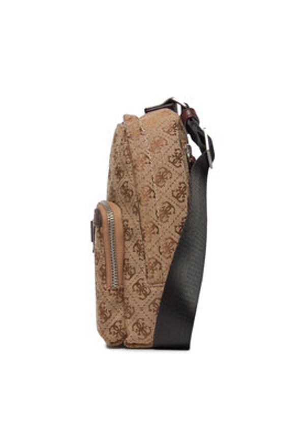 Guess Plecak Vezzola Jacquard Mini-Bags HMVZLJ P4168 Beżowy. Kolor: beżowy. Materiał: skóra