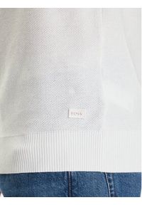 BOSS Sweter Kencel 50545678 Biały Regular Fit. Kolor: biały. Materiał: syntetyk #5