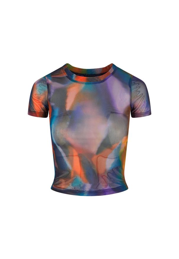 Damska koszulka z dzianiny Urban Classics AOP. Kolor: wielokolorowy. Materiał: dzianina