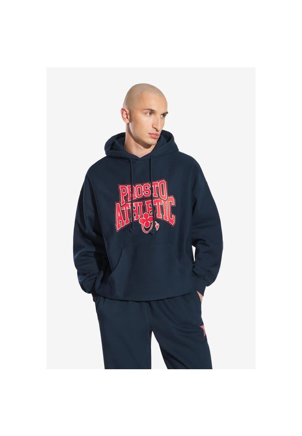 Bluza sportowa męska Prosto Chicago z kapturem. Typ kołnierza: kaptur. Kolor: niebieski