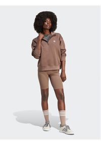 Adidas - adidas Bluza Essentials IR5938 Brązowy Loose Fit. Kolor: brązowy. Materiał: bawełna, syntetyk #7