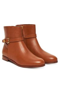 Lauren Ralph Lauren - LAUREN RALPH LAUREN Botki Brooke Bt 2 802974382001 Brązowy. Kolor: brązowy. Materiał: skóra