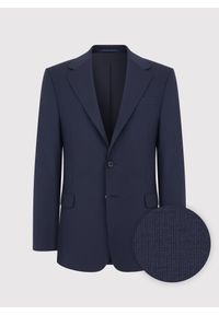 Pako Lorente - PAKO LORENTE - Wełniany granatowy garnitur męski. Kolor: niebieski. Materiał: wełna #10
