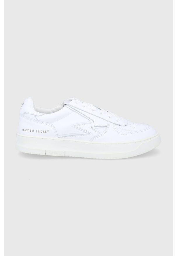 MOA Concept Buty skórzane kolor biały na płaskiej podeszwie. Zapięcie: sznurówki. Kolor: biały. Materiał: skóra. Obcas: na płaskiej podeszwie
