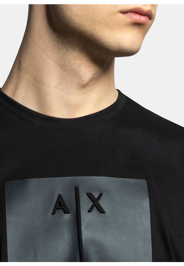 Koszulka męska czarna Armani Exchange 3LZTBS ZJBVZ 1200. Kolor: czarny