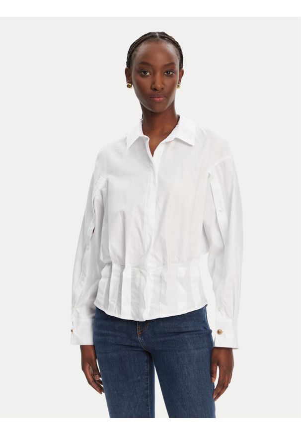 Elisabetta Franchi Koszula CA09852E2 100 Biały Regular Fit. Kolor: biały. Materiał: bawełna