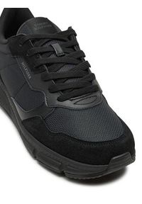TOMMY HILFIGER - Tommy Hilfiger Sneakersy Faston FM0FM05218 Czarny. Kolor: czarny. Materiał: skóra, zamsz #3