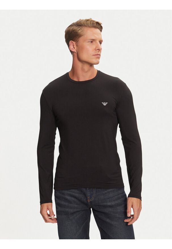 Emporio Armani Underwear Longsleeve 111984 4F511 00020 Czarny Regular Fit. Kolor: czarny. Długość rękawa: długi rękaw