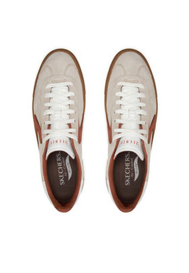 skechers - Skechers Sneakersy Arch Fit Legend Romah 254001/SDNT Écru. Materiał: zamsz, skóra