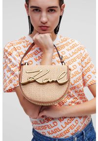 Karl Lagerfeld torebka kolor beżowy. Kolor: beżowy #3