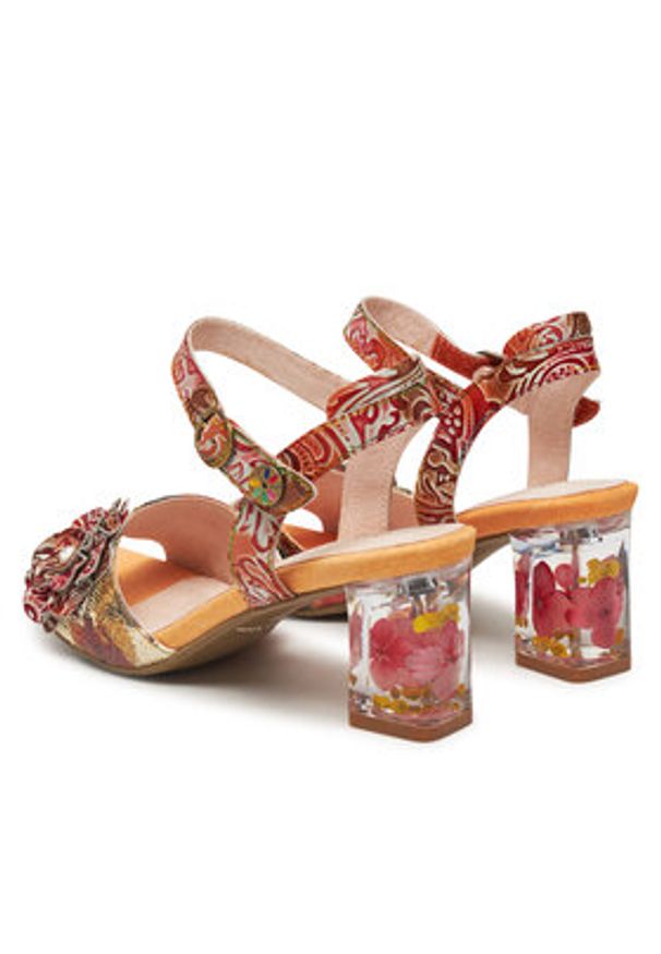 Laura Vita Sandały Lucieo 25 Pomarańczowy. Kolor: pomarańczowy. Materiał: skóra