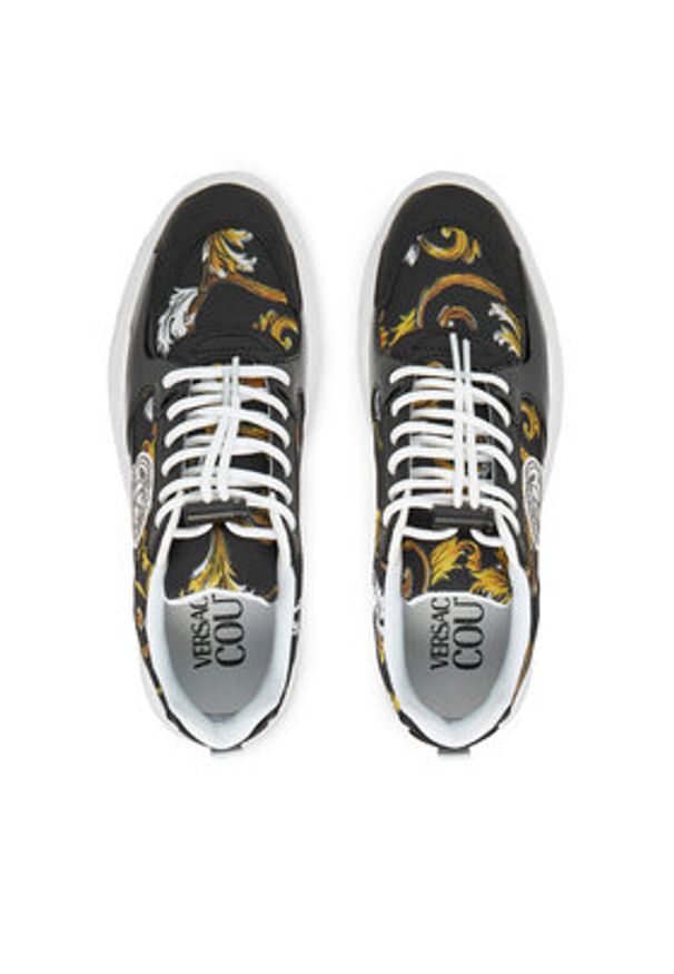 Versace Jeans Couture Sneakersy 78VA3SC7 Czarny. Kolor: czarny. Materiał: skóra