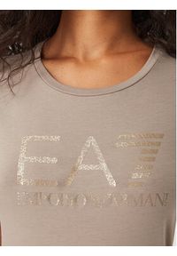 EA7 Emporio Armani T-Shirt 7W001443 AF10373 U6100 Beżowy Slim Fit. Kolor: beżowy. Materiał: bawełna #3