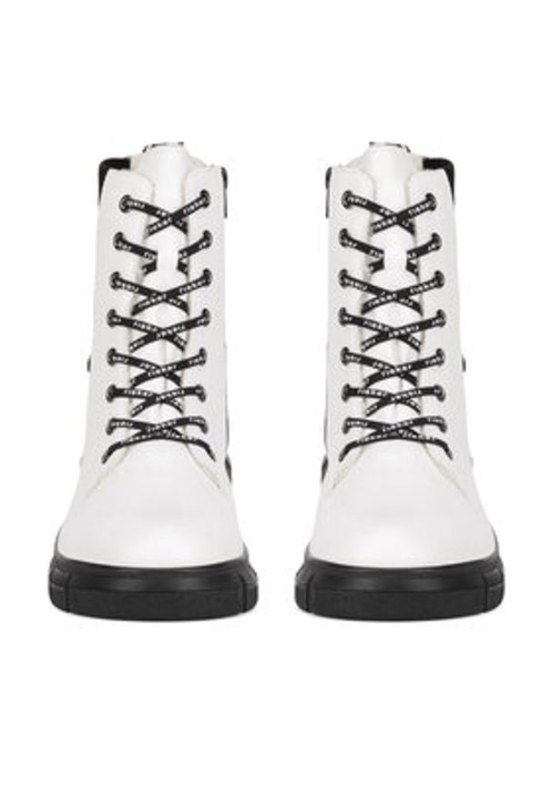 Rieker Botki X3414-80 Biały. Kolor: biały. Materiał: materiał