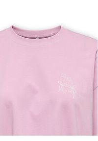 only - ONLY T-Shirt Vivvi 15346761 Różowy Regular Fit. Kolor: różowy. Materiał: bawełna