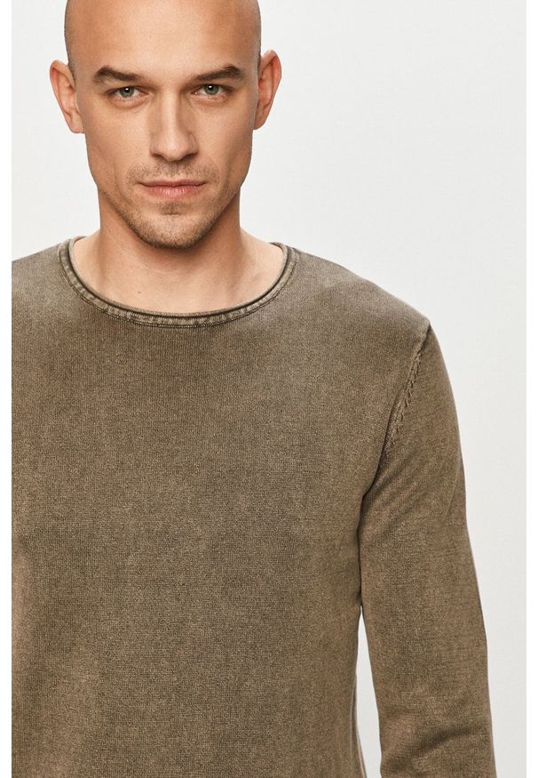 Jack & Jones - Sweter. Okazja: na co dzień. Kolor: zielony. Materiał: dzianina. Styl: casual