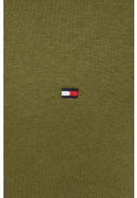 TOMMY HILFIGER - Tommy Hilfiger bluza męska kolor zielony z kapturem gładka. Typ kołnierza: kaptur. Kolor: zielony. Wzór: gładki #4