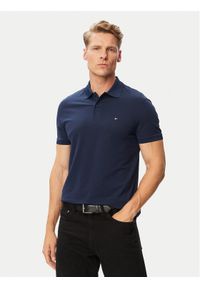TOMMY HILFIGER - Tommy Hilfiger Polo Performance MW0MW37309 Granatowy Regular Fit. Typ kołnierza: polo. Kolor: niebieski. Materiał: bawełna #1