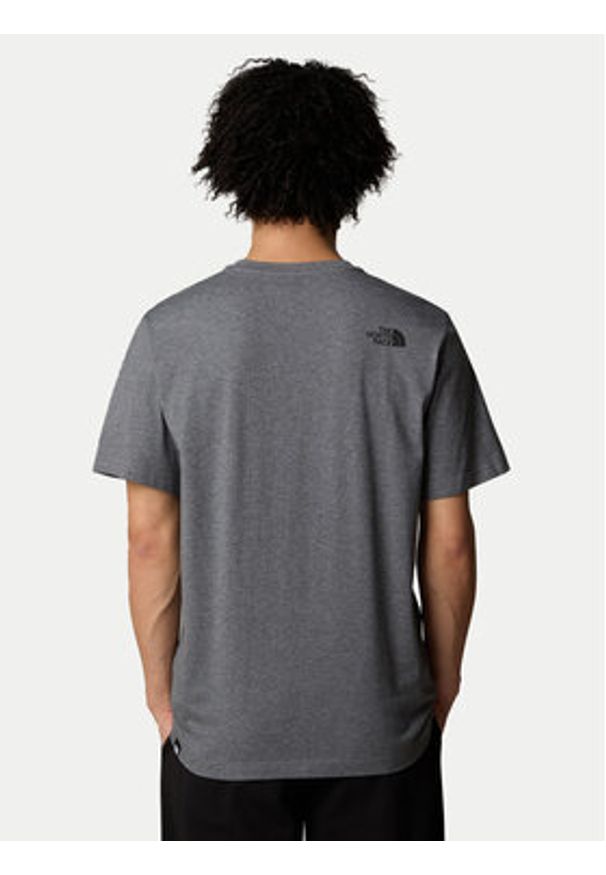 The North Face T-Shirt Easy NF0A8A6C Szary Regular Fit. Kolor: szary. Materiał: syntetyk, bawełna