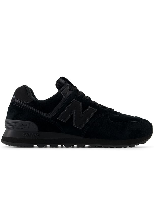 Buty unisex New Balance U574LEA – czarne. Kolor: czarny. Materiał: guma, materiał, skóra, syntetyk. Szerokość cholewki: normalna. Model: New Balance 574