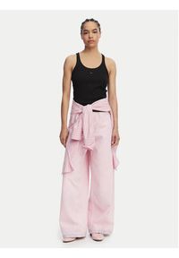 Tommy Jeans Top Racerback DW0DW22264 Czarny Slim Fit. Kolor: czarny. Materiał: bawełna #2