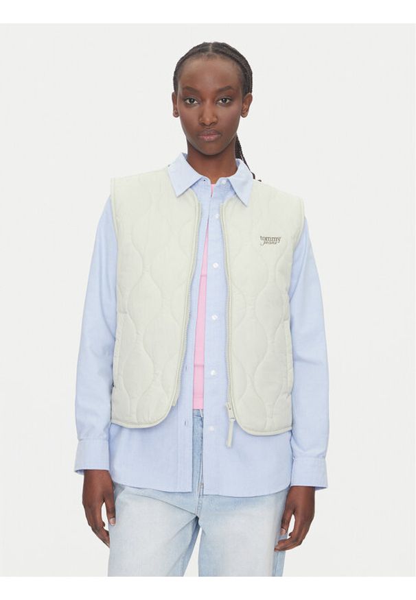 Tommy Jeans Bezrękawnik Onion DW0DW21184 Zielony Regular Fit. Kolor: zielony. Materiał: syntetyk. Długość rękawa: bez rękawów
