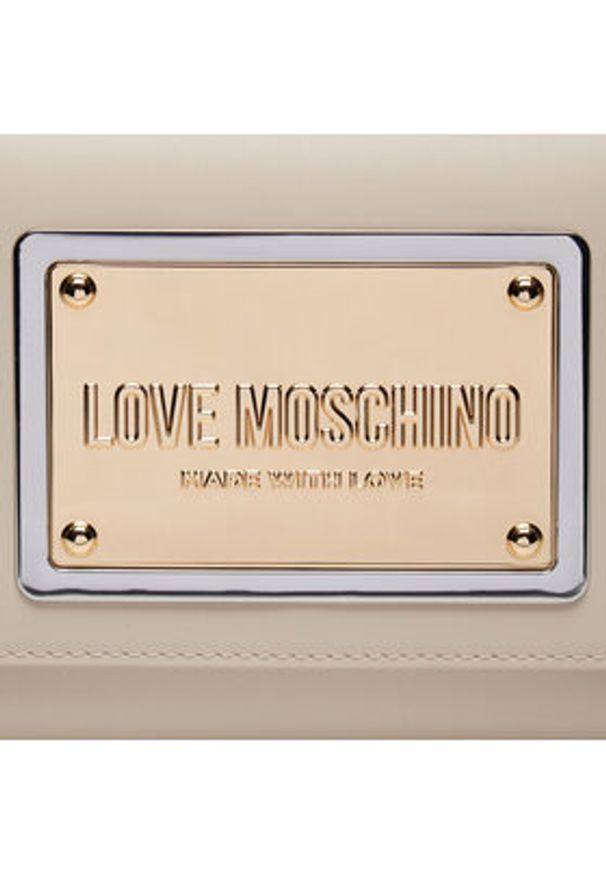 Love Moschino - LOVE MOSCHINO Torebka JC4355PP0IK1211A Beżowy. Kolor: beżowy. Materiał: skórzane