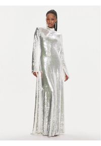 ROTATE Sukienka wieczorowa Sequins 111676400 Biały Slim Fit. Kolor: biały. Materiał: syntetyk. Styl: wizytowy #1
