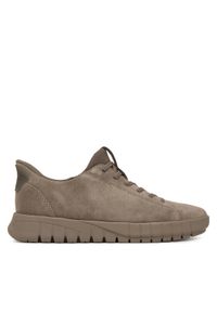 Geox Sneakersy D Flextride Plus D657SC 22 C1018 Beżowy ciemny. Kolor: beżowy. Materiał: zamsz, skóra #1