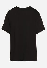 Born2be - Czarny Bawełniany T-shirt z Krótkim Rękawem i Ozdobnym Nadrukiem Crisiana. Okazja: do pracy, na spotkanie biznesowe. Kolor: czarny. Materiał: bawełna. Długość rękawa: krótki rękaw. Długość: krótkie. Wzór: nadruk. Styl: klasyczny, elegancki, biznesowy #4