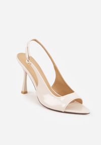 Renee - Beżowe Sandały VICES na Szpilce z Lakierowanym Wykończeniem Nesamenis. Zapięcie: sprzączka. Kolor: beżowy. Materiał: lakier. Obcas: na szpilce. Styl: elegancki, klasyczny #6