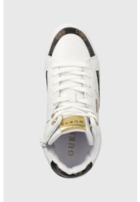 Guess sneakersy FRIDAN kolor biały FL7FRI FAL12. Nosek buta: okrągły. Zapięcie: sznurówki. Kolor: biały. Obcas: na koturnie #4