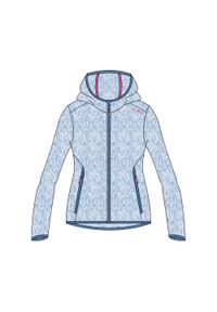 Kurtka dziewczęca CMP Synergent. Kolor: niebieski. Materiał: polar. Sport: turystyka piesza #1