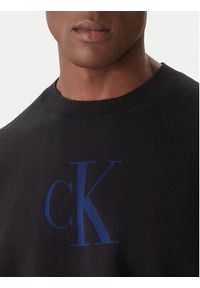 Calvin Klein Jeans Sweter LV04RD305G Czarny Relaxed Fit. Kolor: czarny. Materiał: bawełna #4