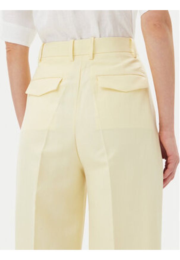 TOMMY HILFIGER - Tommy Hilfiger Spodnie materiałowe WW0WW45460 Żółty Relaxed Fit. Kolor: żółty. Materiał: len