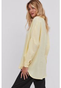 Answear Lab - Koszula bawełniana. Kolor: żółty. Materiał: bawełna. Długość rękawa: długi rękaw. Długość: długie. Wzór: gładki. Styl: wakacyjny #3