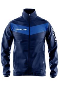 Kurtka przeciwdeszczowa Givova Rain do treningu i codziennego użytku. Okazja: na co dzień. Kolor: niebieski. Materiał: poliester, nylon. Styl: casual