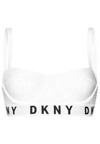 DKNY Biustonosz z fiszbiną DK4521 Biały. Kolor: biały. Materiał: bawełna