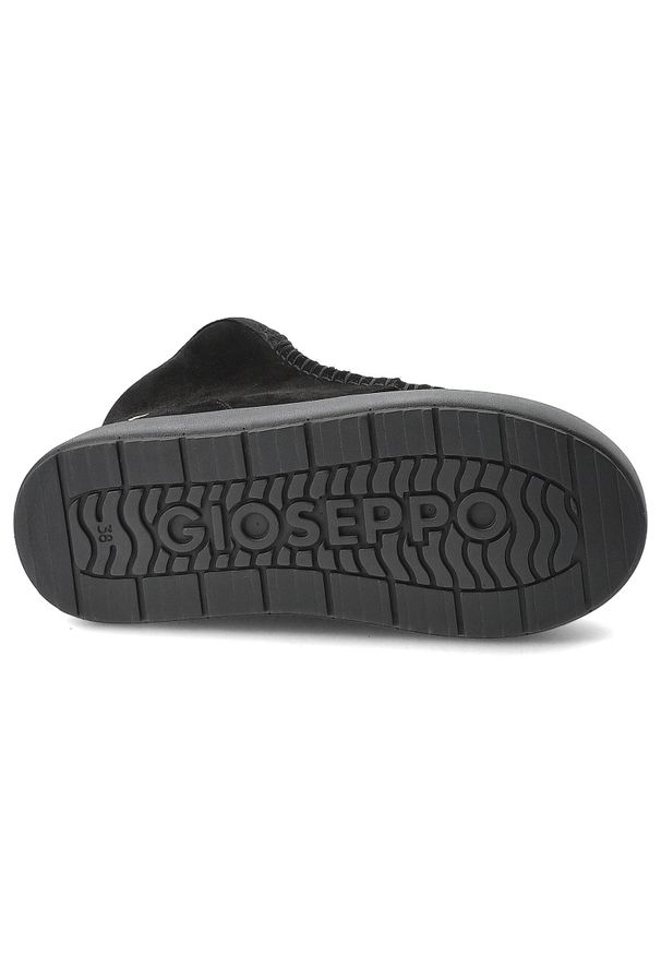 Hot Potatoes by Gioseppo - Czarne Śniegowce Gioseppo Ocieplane Obuwie Damskie. Kolor: czarny. Materiał: welur. Wzór: aplikacja. Sezon: zima