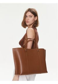 Pinko Torebka Carrie Shopper Big PE 24 PLTT 102832 A1LF Brązowy. Kolor: brązowy. Materiał: skórzane