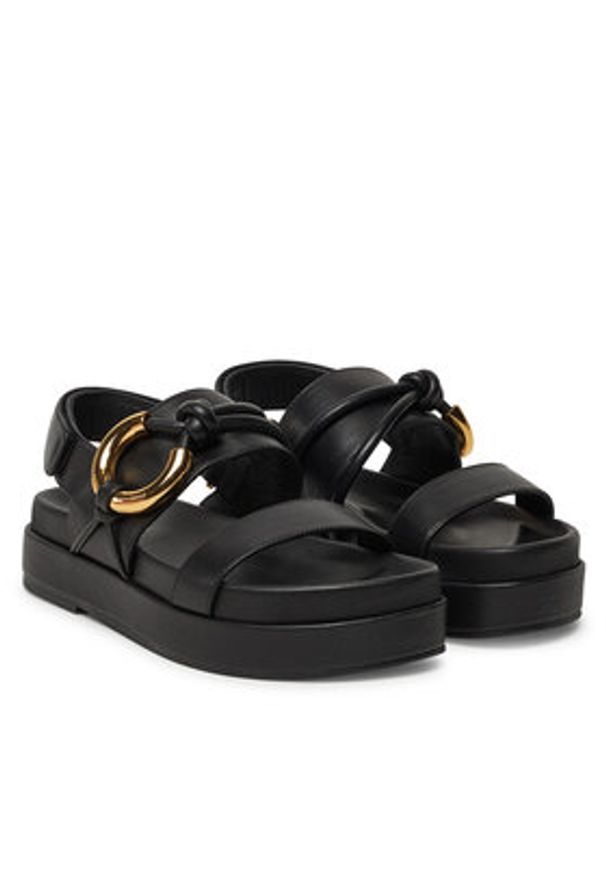 Coccinelle Sandały E4 SGH 18 01 01 Czarny. Kolor: czarny. Materiał: skóra