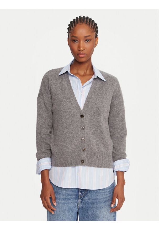 Marella Kardigan Chicco 2523346044 Szary Loose Fit. Kolor: szary. Materiał: wełna, kaszmir